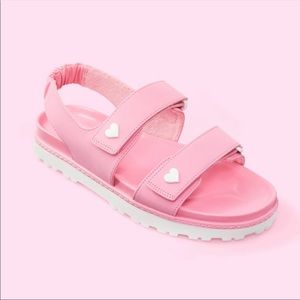 Stoney Clover Lane x Target pink heart sport sandals
